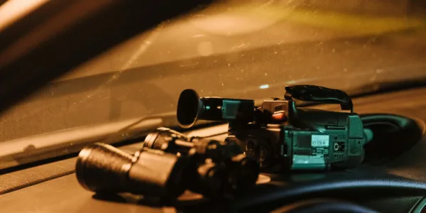 Surveillance equipment in car