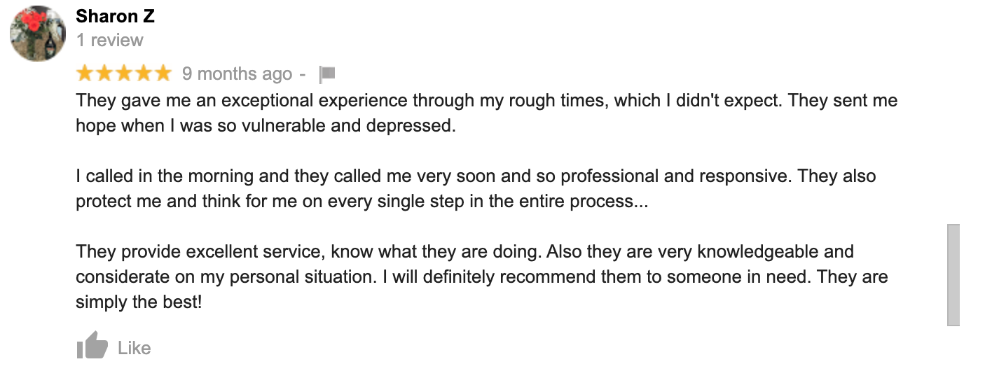 Review Snippet - Sharon