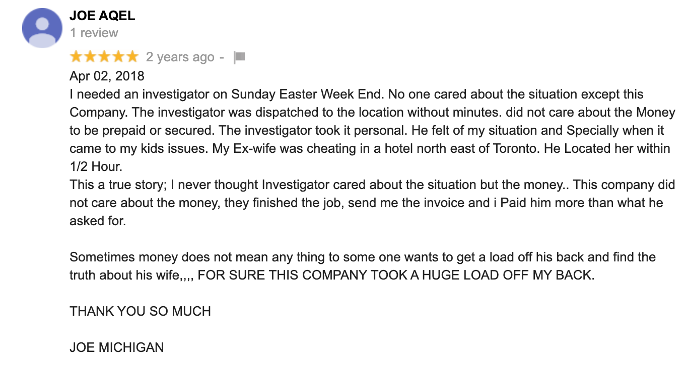 Review Snippet - Joe