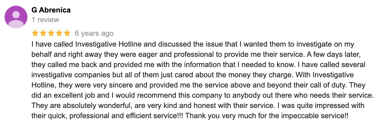 Review Snippet - G Abrenica