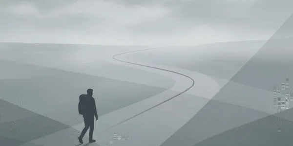 Silhouette figure in distance representing missing person search and location service