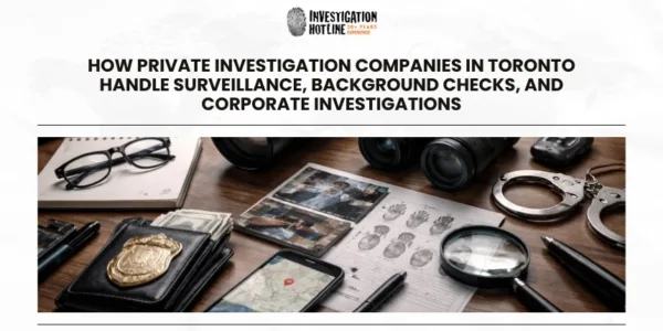 Various detective tools on a desk