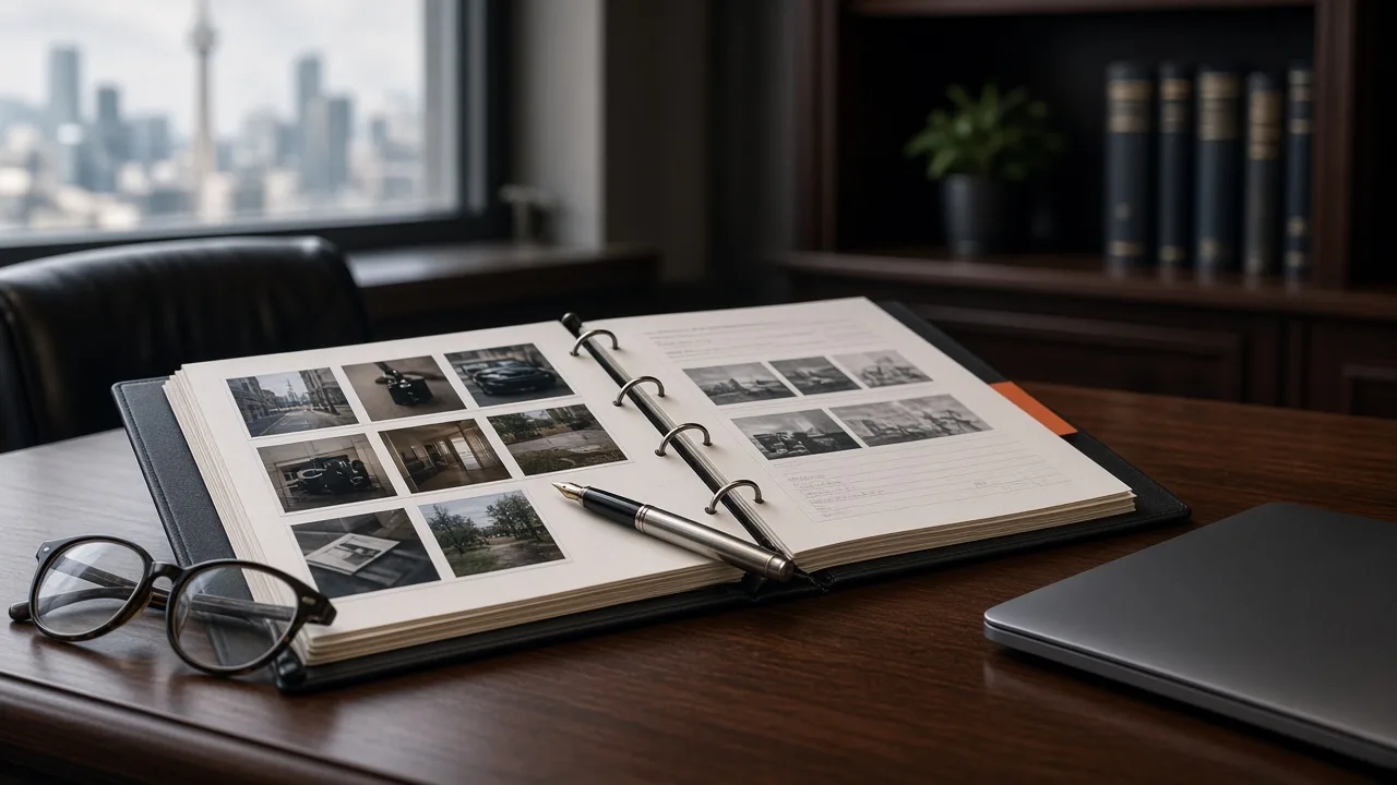 Private investigator evidence binder prepared for an Ontario civil case