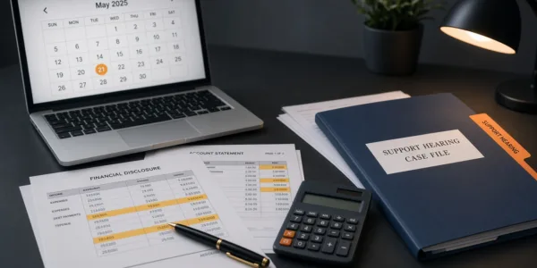 Financial disclosure documents prepared for a support payment investigation decision
