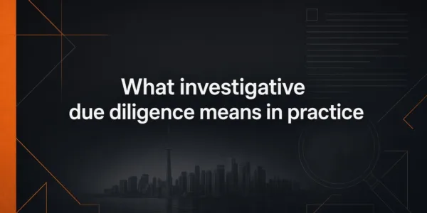 What investigative due diligence means in practice
