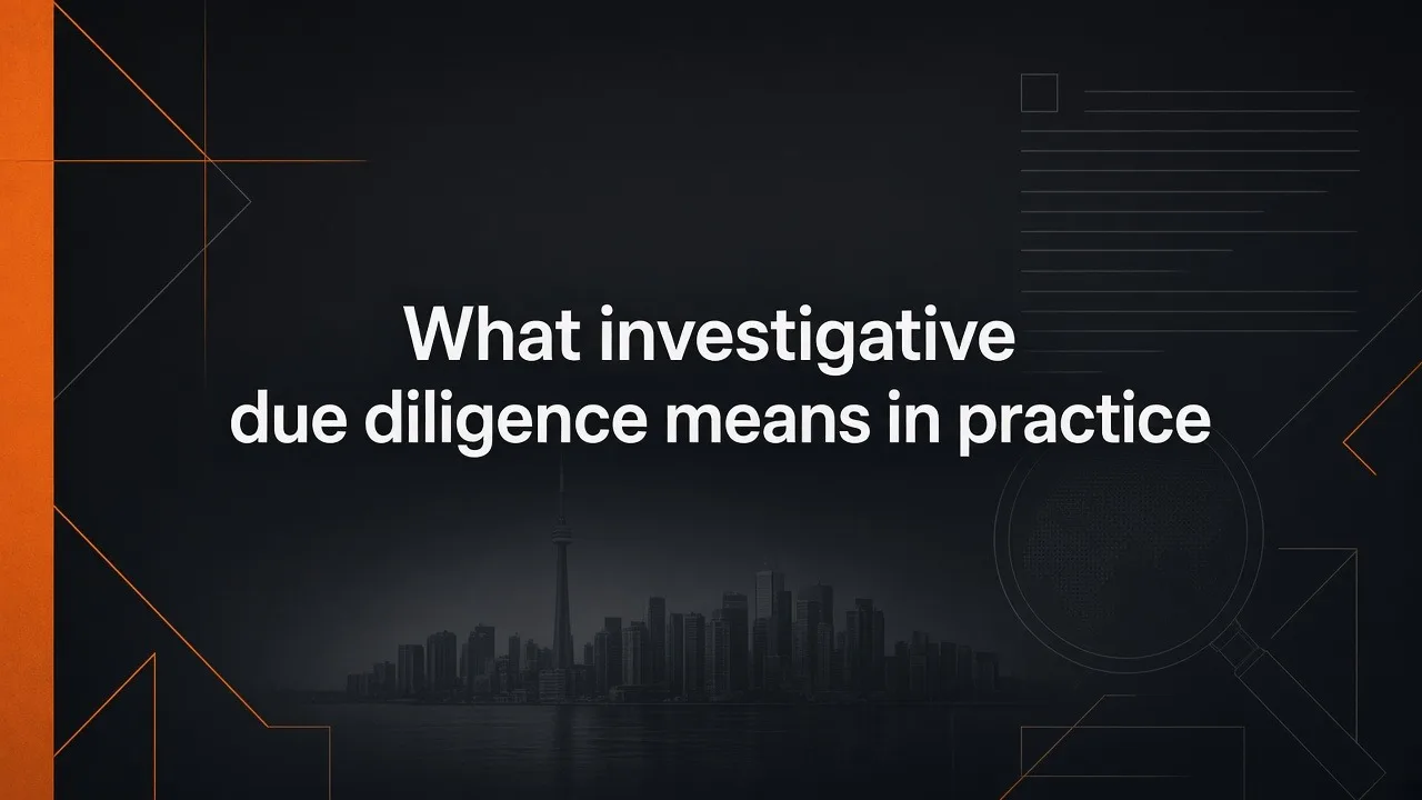 What investigative due diligence means in practice